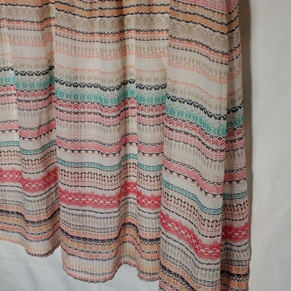 Maurices 0 White Chevron Lace & Striped Dress - Picture 2 of 11